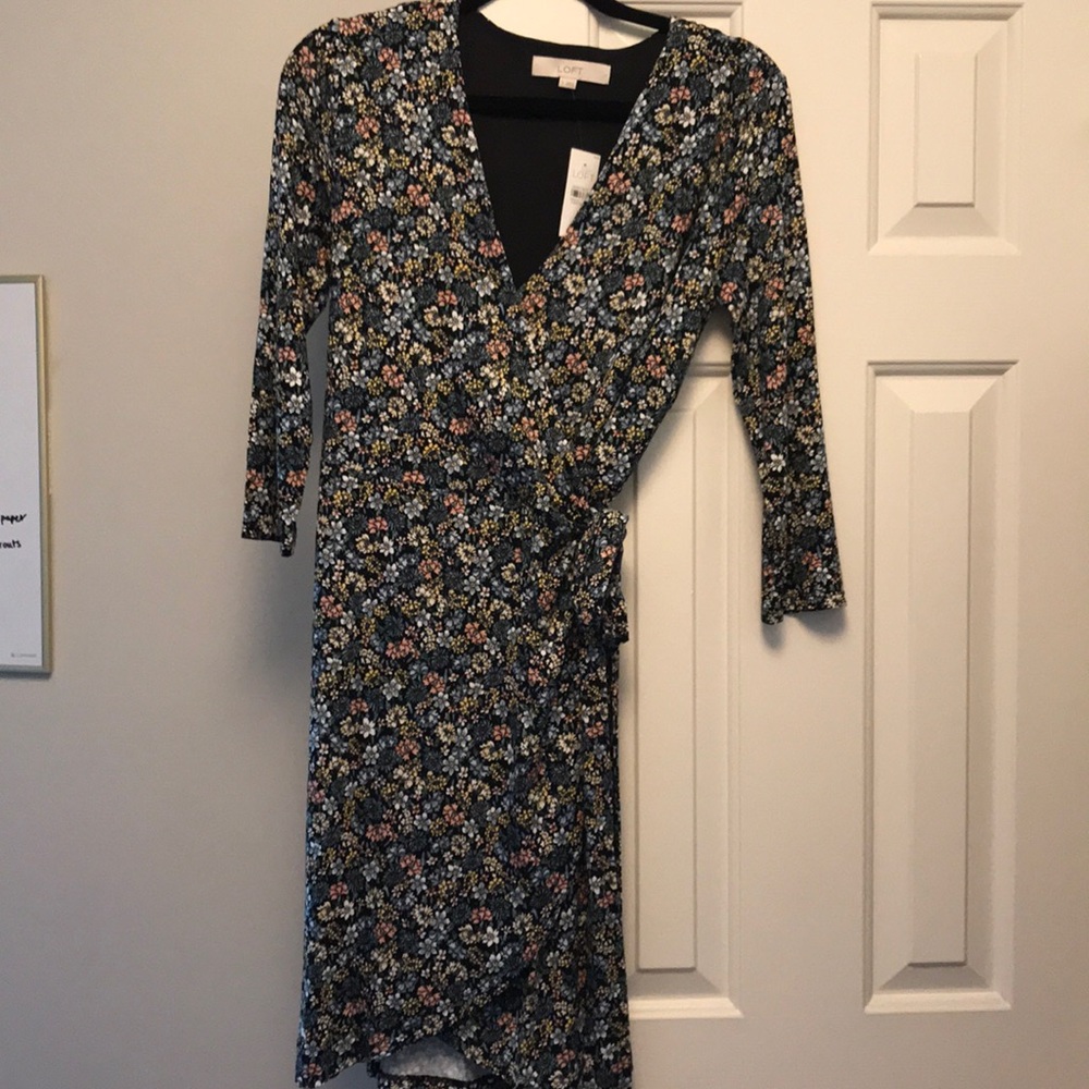 Loft Floral Wrap Dress